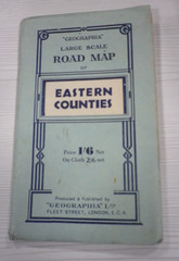 vintage Geographia road map of the Eastern Counties