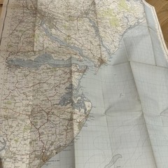 IPSWICH Sheet 150 1956 CLOTH Seventh Series Ordnance Survey 1 Inch Map The Naze