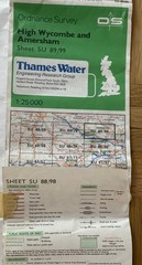High Wycombe & Amersham/Maidenhead & Marlow PATHFINDER MAPS ( joined together)