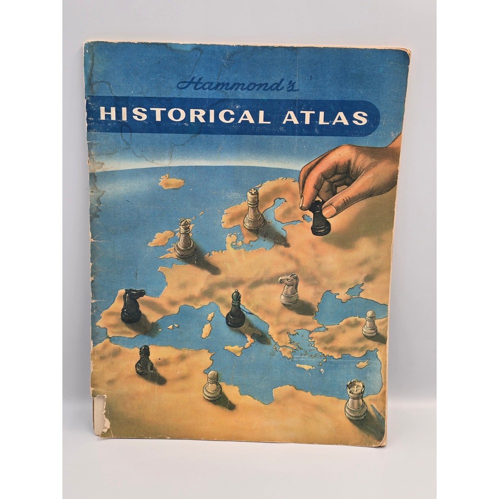 Hammond Historical Atlas Vintage World Maps Education Reference Book