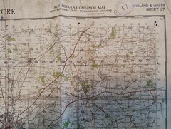Vintage Second World War 1948 Ordnance Survey Map – York, WWII Map 97