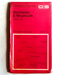 5 x assorted Dorset Ordnance Survey Geographia maps Dorchester & Bournemouth