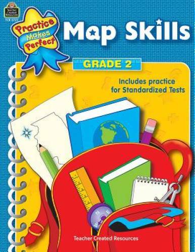 Map Skills Grade 2 (Practice Makes Perfect (Teacher Created Materials)) – GOOD