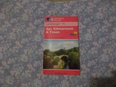 OS Ordnance Survey Landranger Scotland sheet 70 Ayr Kilmarnock & Troon 1998 map