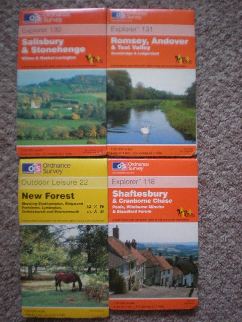 118 130 131 22 SHAFTESBURY SALISBURY ROMSEY LOT EXPLORER ORDNANCE SURVEY MAPS OS