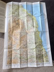 Bartholomew Map Northumberland Newcastle Vintage 70s 1972 Paper ½” Free Post UK