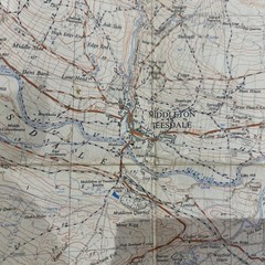 MIDDLETON IN TEESDALE Ordnance Survey CLOTH Sh NY92 1:25,000 1961 National Grid