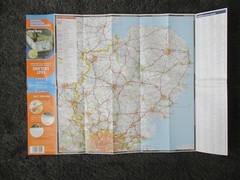 Michelin UK Tourist Map No. 610 East England. Folding Paper Map