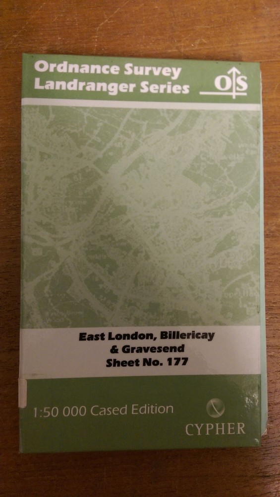 East London, Billericay, Gravesend: OS Landranger Map 1:50000 #177 (M9)