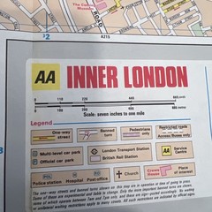 1977 AA Map Of London – Road Map Fold Out In Good Condition