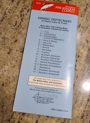 Delorme Maine Fishing Depths Maps Piscataquis County Lakes & Ponds 1987