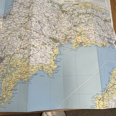Vintage 1975/6 RAC road Map Of Cornwall & The Scilly Isles 1.65 Miles To 1”