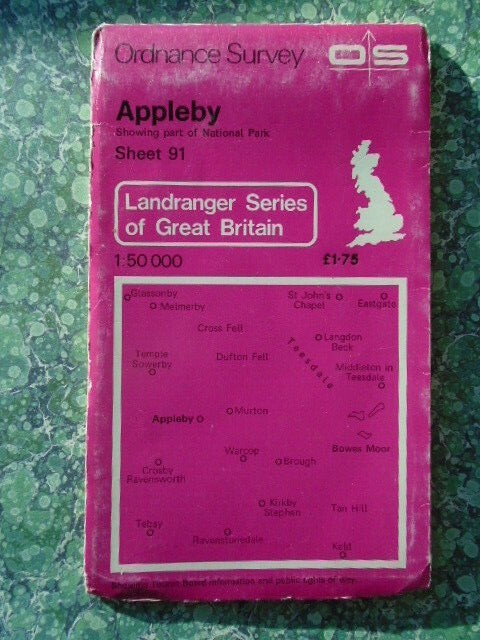 OS Ordnance Survey Landranger Sheet Map 91 Appleby 1979 0135