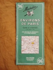 Michelin Foldable Map 96 – Environs De Paris France