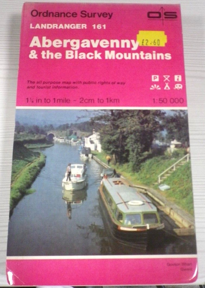 Landranger 161 Ordnance Survey Map 1:50000 Abergavenny & The Black Mountains