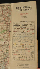 Brittany, Shell vintage tourist map in French