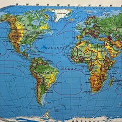 17″ x 22″ Rand McNally Markable Map of The United States / World Two-Sided