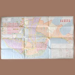 2x Odesa Travel Maps Ukraine Pair 1980s Soviet USSR Одесса Vintage Wall Art