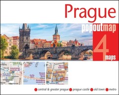 Prague PopOut Map – pocket size, pop up map of Prague city centre