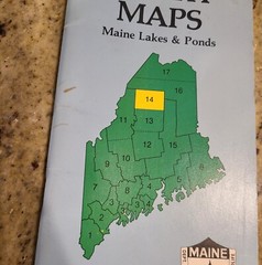 Delorme Maine Fishing Depths Maps Piscataquis County Lakes & Ponds 1987