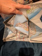 Set of three travel maps of France