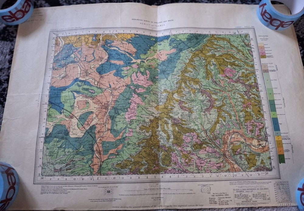 Geological Survey of England and Wales Sheet Map of Henley on Thames