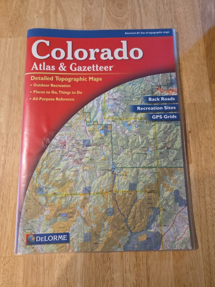 VTG Delorme Colorado Atlas & Gazetteer Map 2004 Edition Topo / Road Trip Maps CO