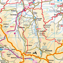 (G55) Map of Newcastle NE Postcode Sectors, Poster of Newcastle Postcodes