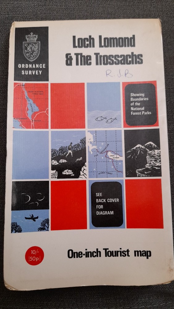 Ordnance Survey, one Inch Tourist Map, Loch Lomond and The Trossachs, 1967 (3c)
