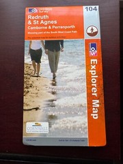 OS Explorer Map (104) Redruth & St Agnes Camborne & Perranporth – Folded Map