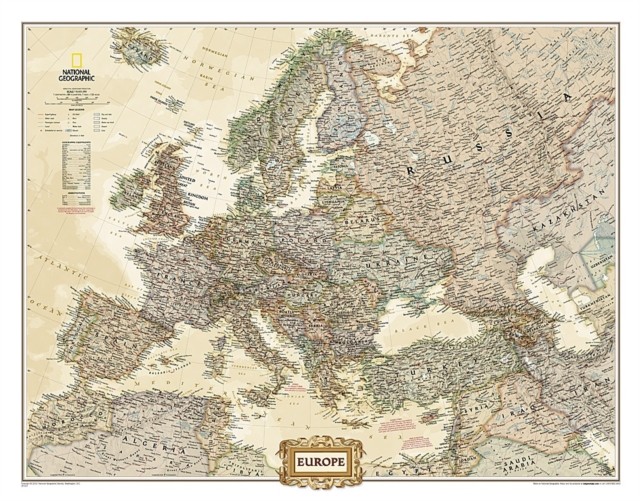 Europe Executive tubed by National Geographic Maps 9780792289838