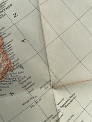 Vintage National Geographic Map Asia And Adjacent Regions December 1942