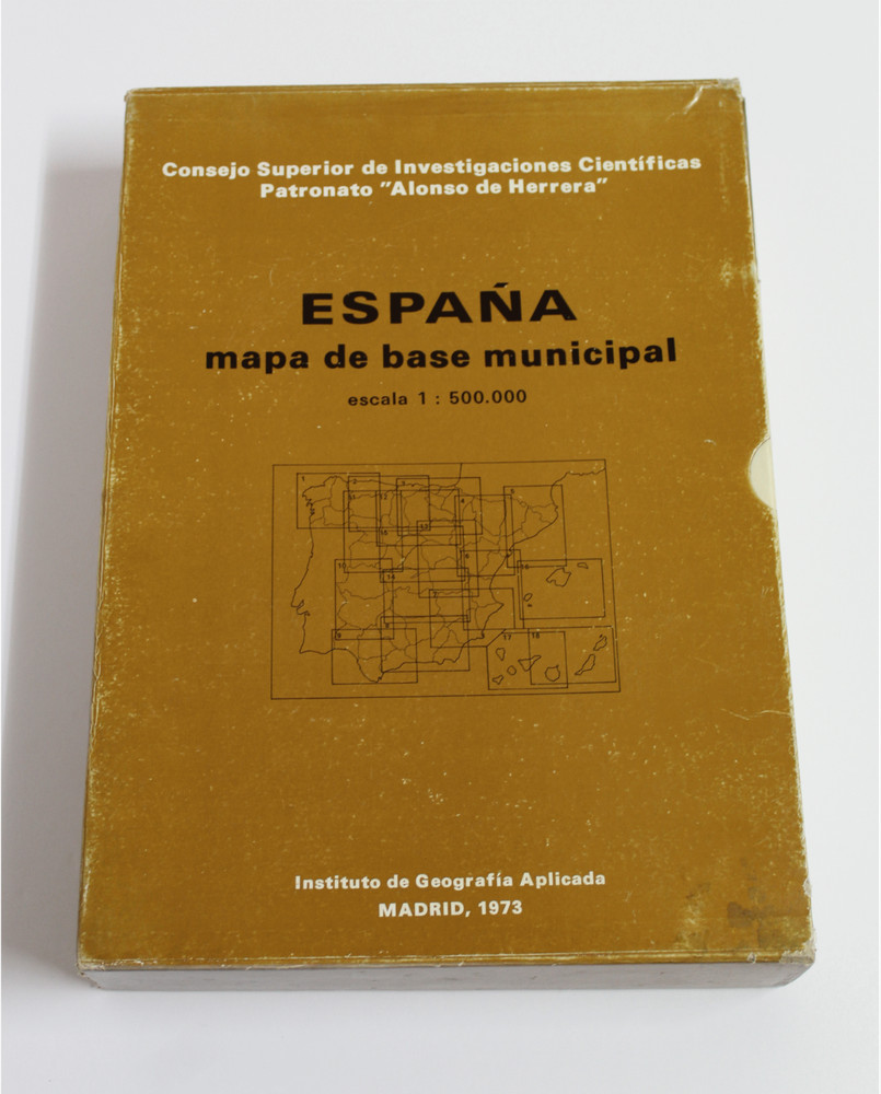 Spain Municipal Base Map CSIC 1973 Complete Atlas Cartography 1:500000