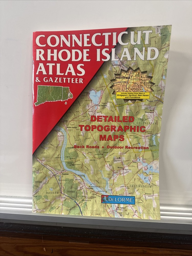 Delorme Connecticut Rhode Island Atlas & Gazetteer Topographic Maps 1st Ed 1999