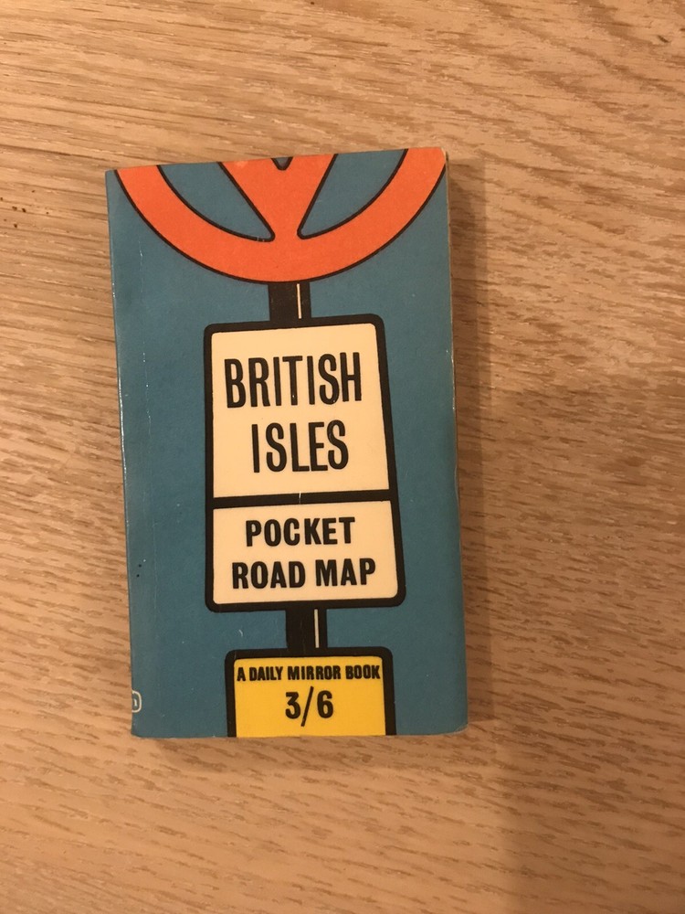 Rare Vintage Daily Mirror Pocket Map Of Britain