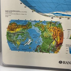 17″ x 22″ Rand McNally Markable Map of The United States / World Two-Sided