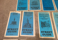 BUNDLE OF 22 VINTAGE STREET MAPS SCOTLAND