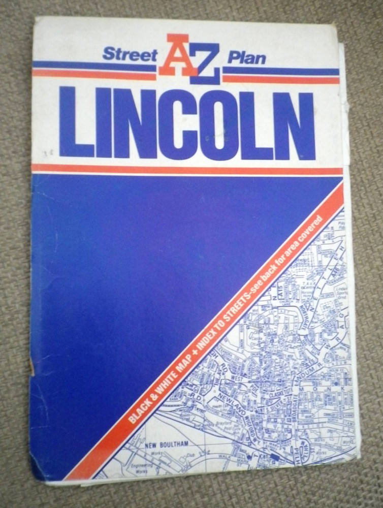 A-Z Folding Map Street Plan of LINCOLN Geographer’s