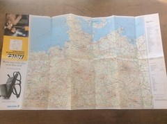 Vintage Hertz Road Map of Germany Fold Out Wall Map