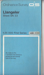 Ordnance Survey Map 1:25,000 First Series Sheet SN 33 Llangeler