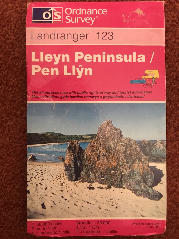 OS Ordnance Survey Landranger Map Sheet 123 Lleyn Peninsula.1999. Used List 133