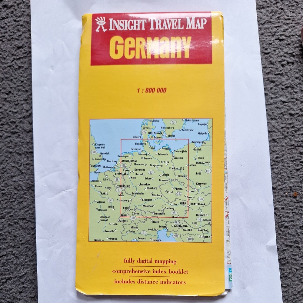 Insight Travel Map of Germany + city plans – 1:800,000