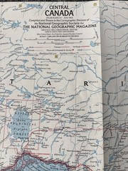 National Geographic Magazine Paper Map Of Central Canada 1963 Atlas Plate 24