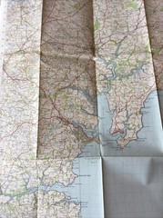 1961 Ordnance Survey One Inch Seventh Series Map 190 Truro And Falmouth