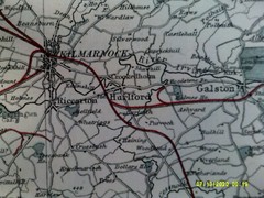 MINERAL DISTRICTS OF AYRSHIRE. Coloured Map. c1885. VG.