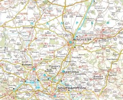 OFFICIAL TOURIST MAP: SOUTHERN ENGLAND – Hants, Berks, Surrey, Wilts. W.Sussex,