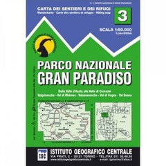 Italy Gran Paradiso National Park 50k IGC Map 3 hiking via ferrata refuges