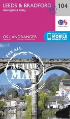 Leeds & Bradford, Harrogate & Ilkley (Map) OS Landranger Active Map