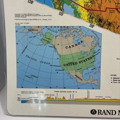 17″ x 22″ Rand McNally Markable Map of United States Two-Sided Pre-owned