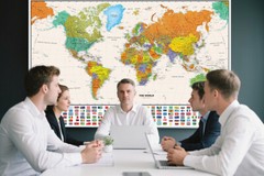 150 x 100 cm Map Of The World Print Poster Educational Art Wall Chart Travel